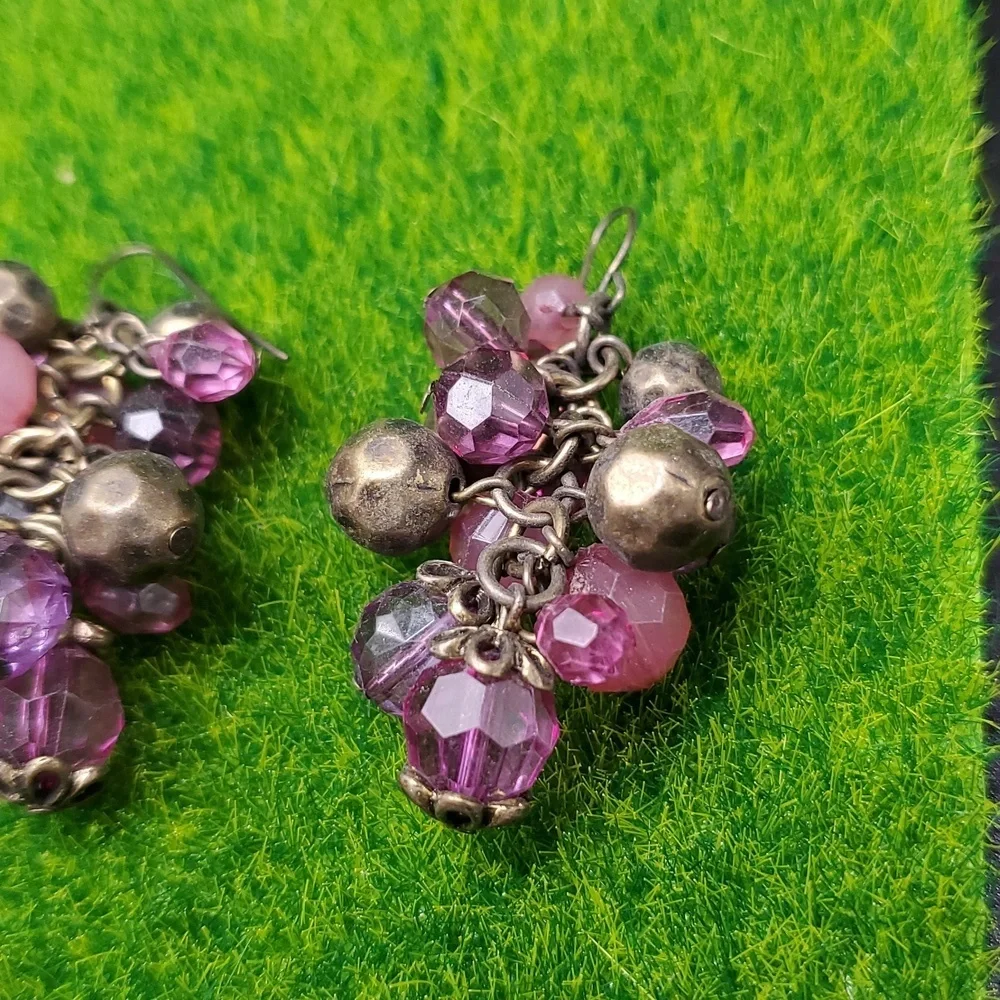 Orchard Grape‎ Beaded Facet Earrimgs E1006